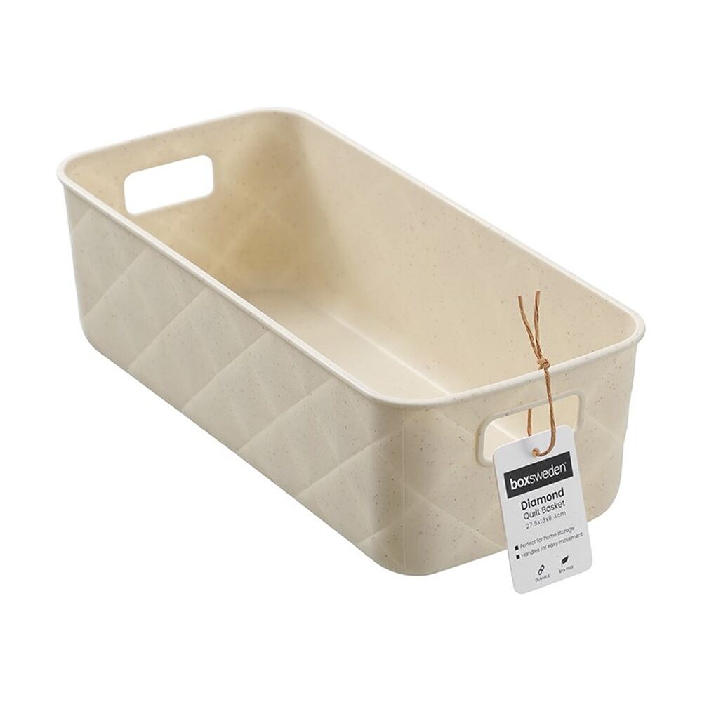 36PK Boxsweden Diamond Quilt Tray Home Organiser Storage Container 27.5x13x8.4cm