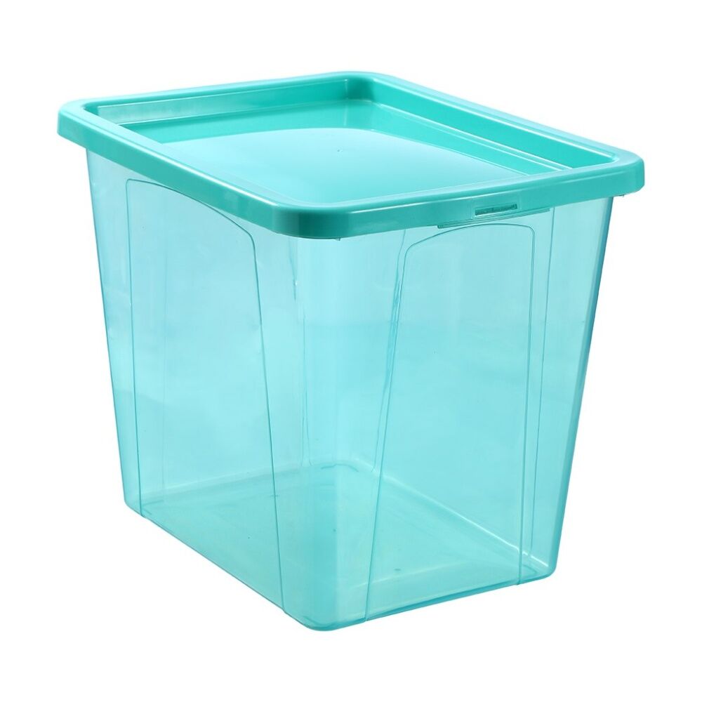 3x Boxsweden Click Stackable Organiser Storage Box 30L 43x33x34.5cm Assorted