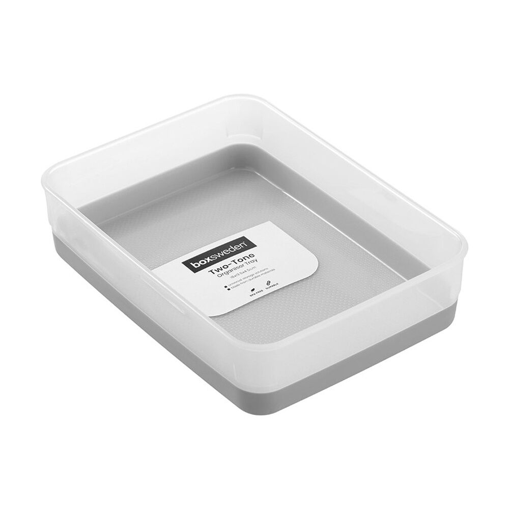 24x Boxsweden Durable Two-Tone Organiser Storage Tray 18x13.5x4.5cm Assorted