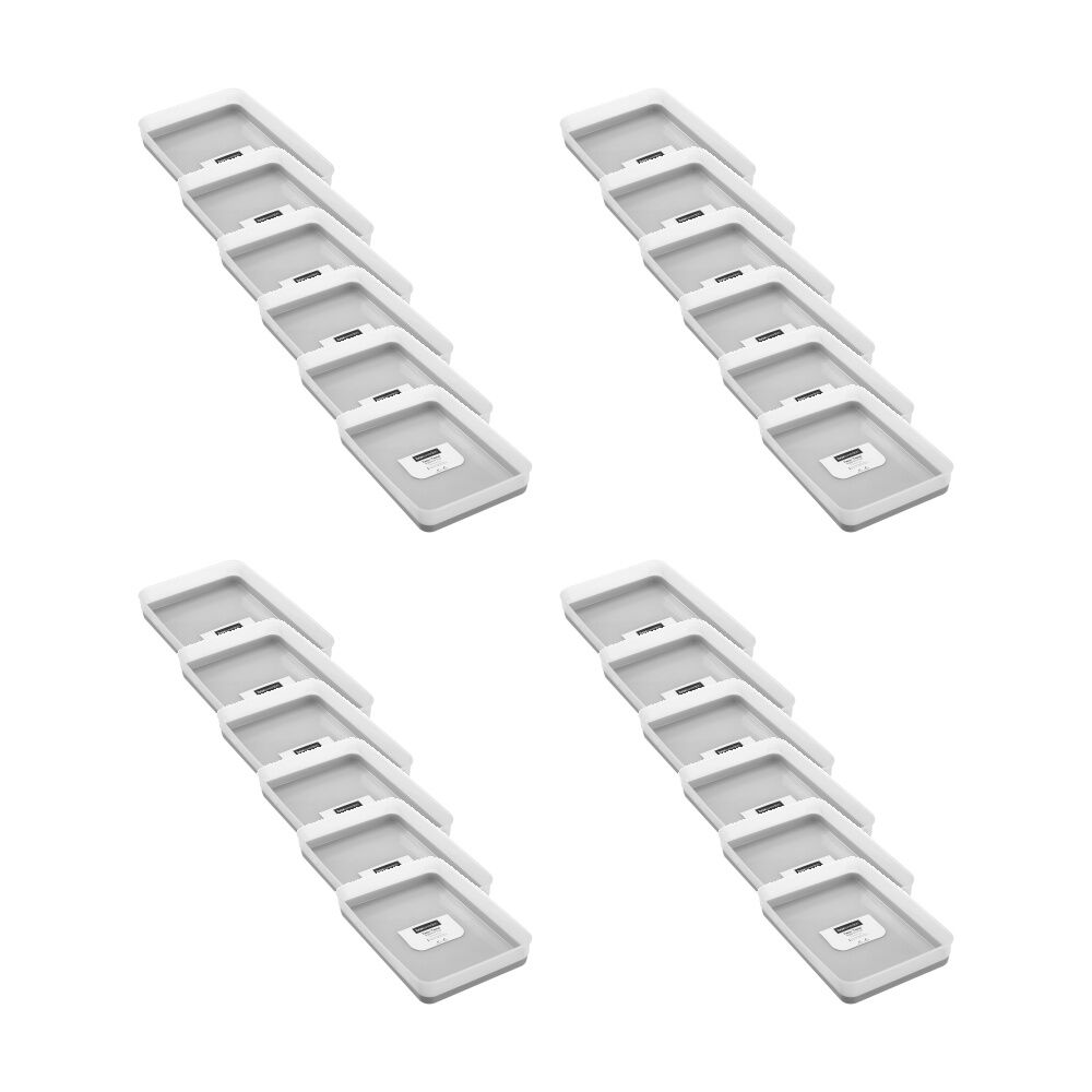 24x Boxsweden Durable Two-Tone Organiser Storage Tray 27.5x19x4.5cm Assorted