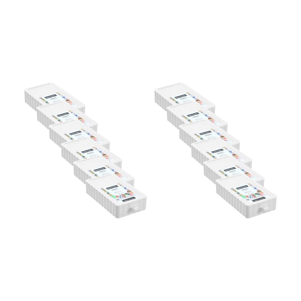 12x Boxsweden Rippled Stacking Drawer Organiser Ribbed Storage 10x18x4cm Assorted