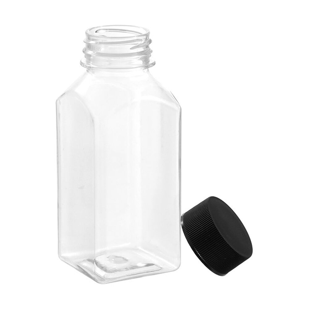 12x 6pc Lemon And Lime Reusable Clear Refrigerator Juice Drink Bottle Set 250ml