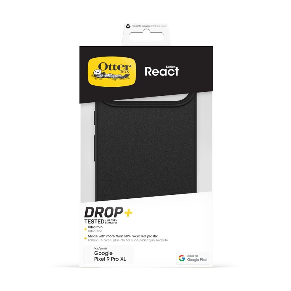 Otter OtterBox React - Pixel 9 XL Ultra-Slim Protective Cover Black