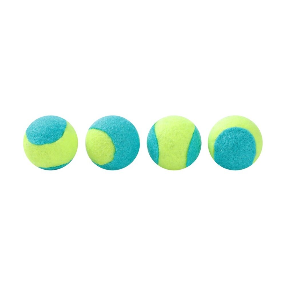 12x 4pc Paws And Claws Mini Tennis Balls Cat Batting/Pouncing Toy Set Assorted