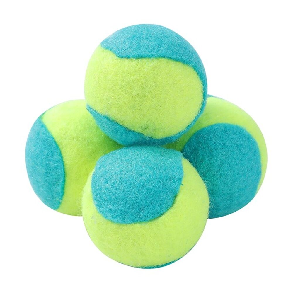 12x 4pc Paws And Claws Mini Tennis Balls Cat Batting/Pouncing Toy Set Assorted