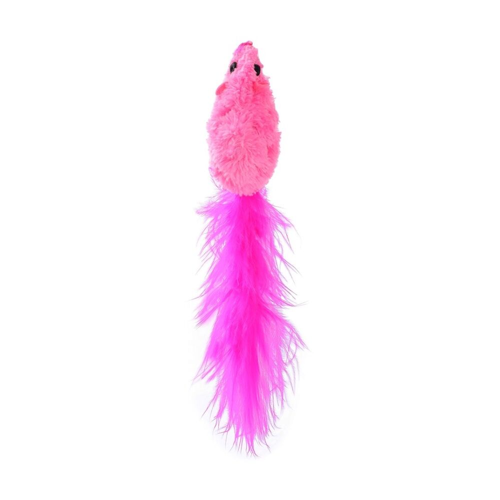 12x 2pc Paws And Claws Mouse & Ball Feather Cat Batting/Pouncing Toy Set Assorted