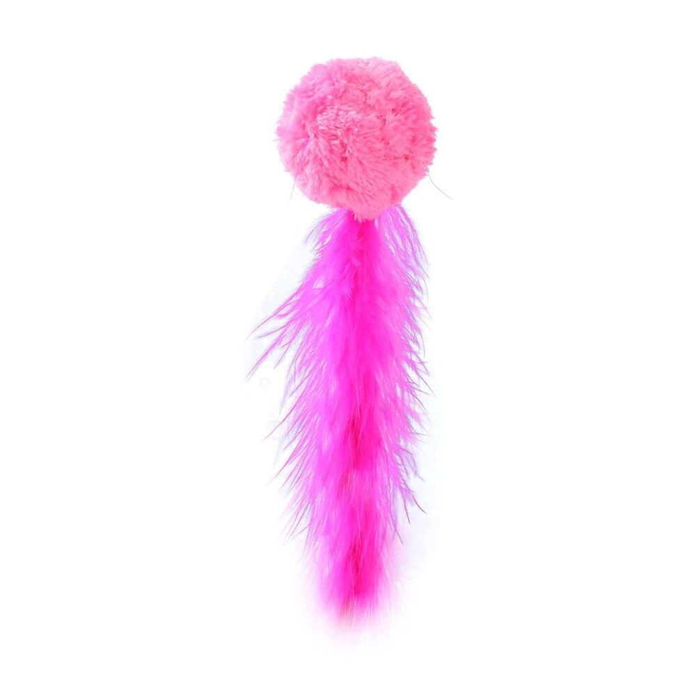 6x 2pc Paws And Claws Mouse & Ball Feather Cat Batting/Pouncing Toy Set Assorted