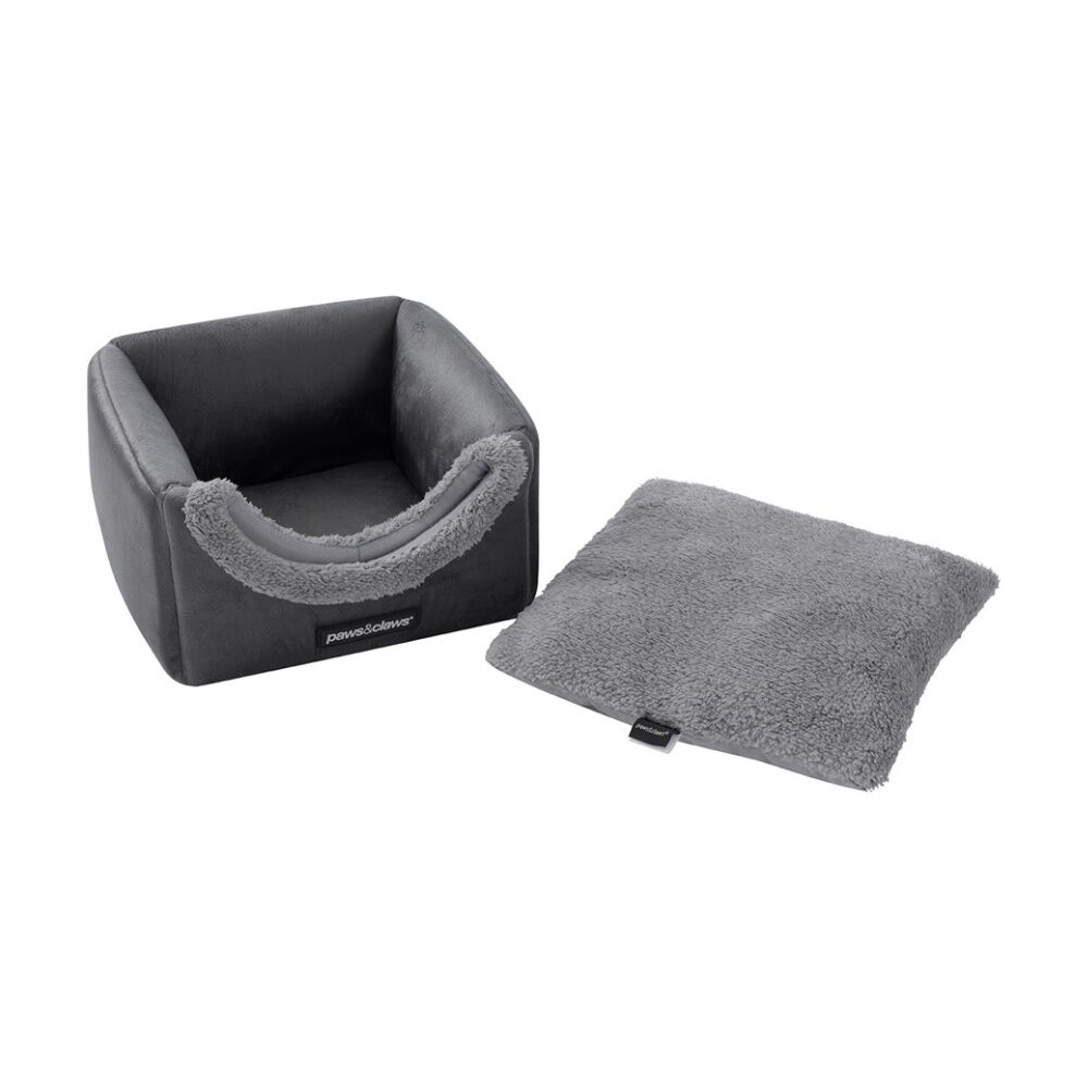2PK Paws And Claws Foldable Pet Cat Cave Bed Soft Plush Cushion 30x30x35cm