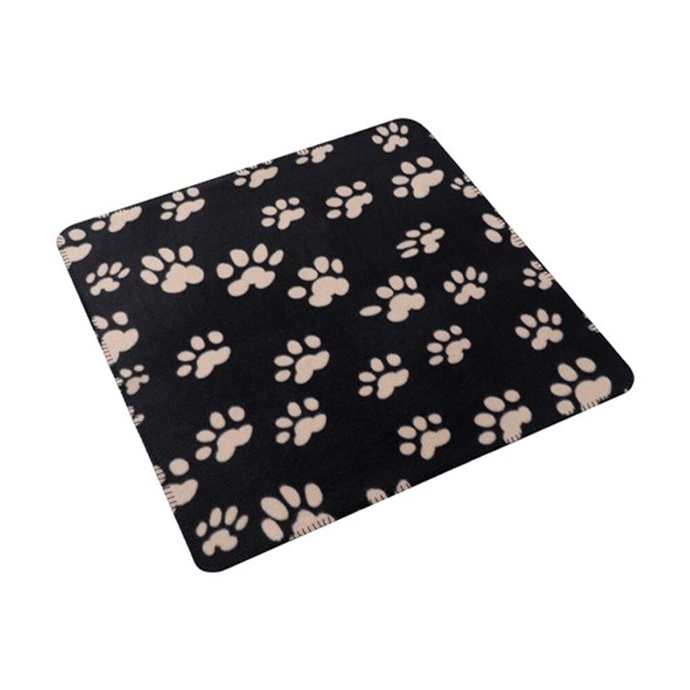 6PK Paws And Claws Fleece Pet Paw & Panel Print Blanket 70x70cm Assorted