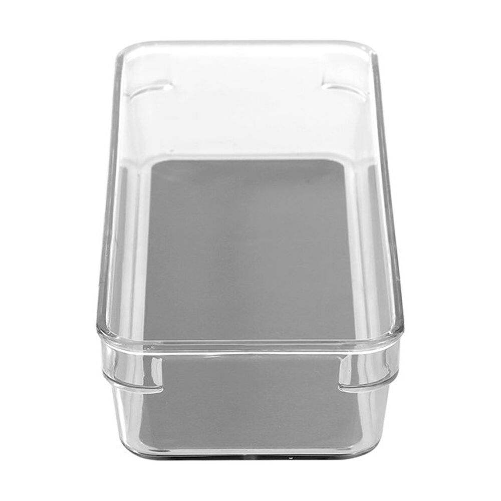 12x Boxsweden Crystal Grip Organiser Tray Modular Stackable Storage 23x9x4.5cm