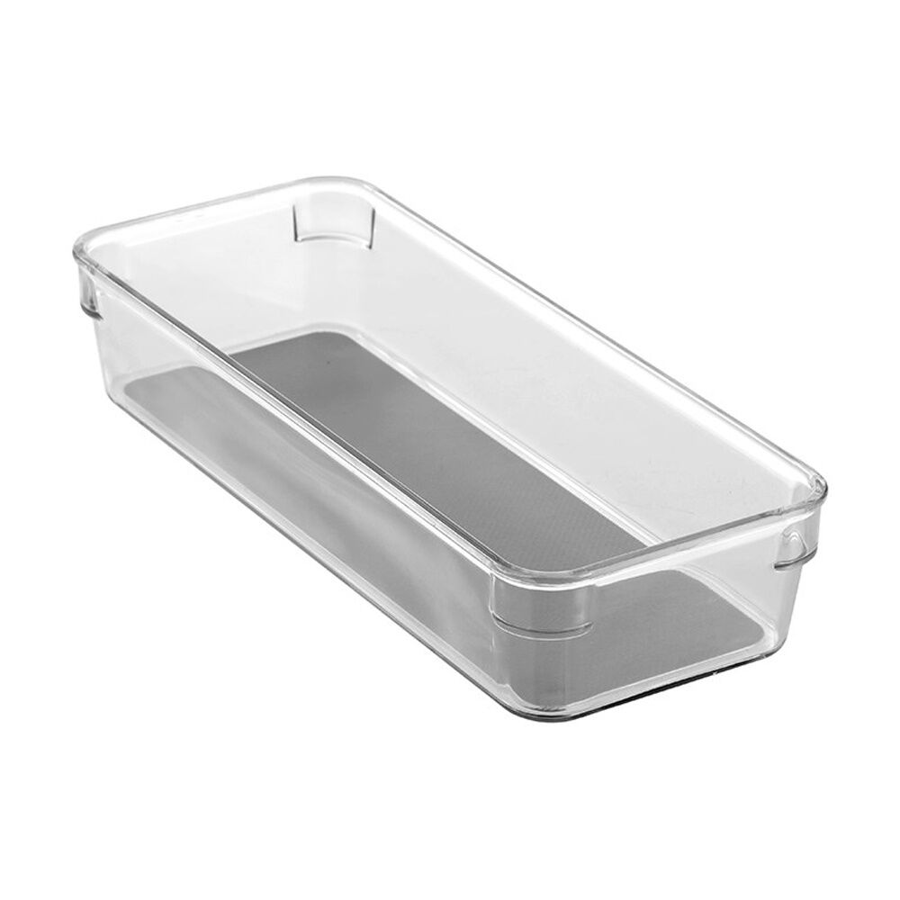 24x Boxsweden Crystal Grip Organiser Tray Modular Stackable Storage 23x9x4.5cm