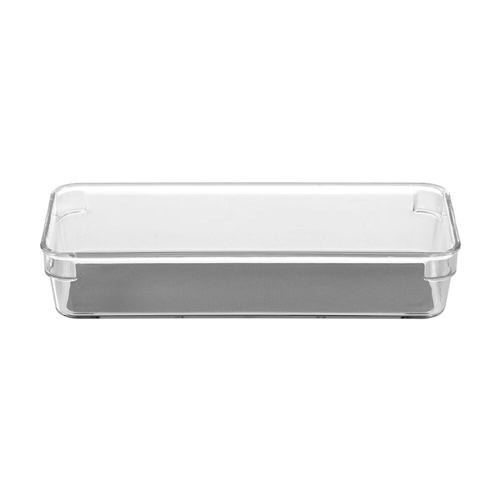 24x Boxsweden Crystal Grip Organiser Tray Modular Stackable Storage 23x9x4.5cm