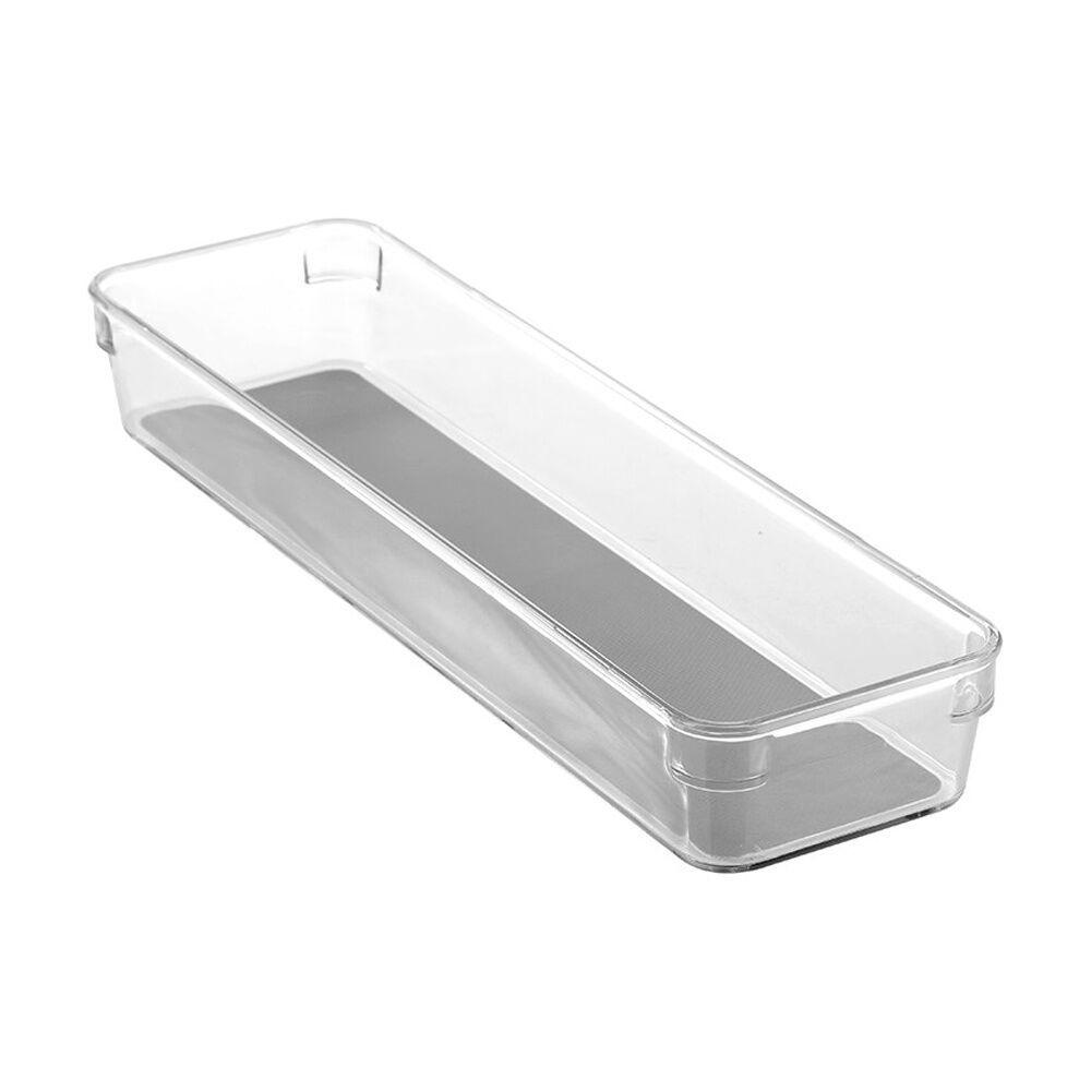 24x Boxsweden Crystal Grip Organiser Tray Modular Stackable Storage 32x9x4.5cm