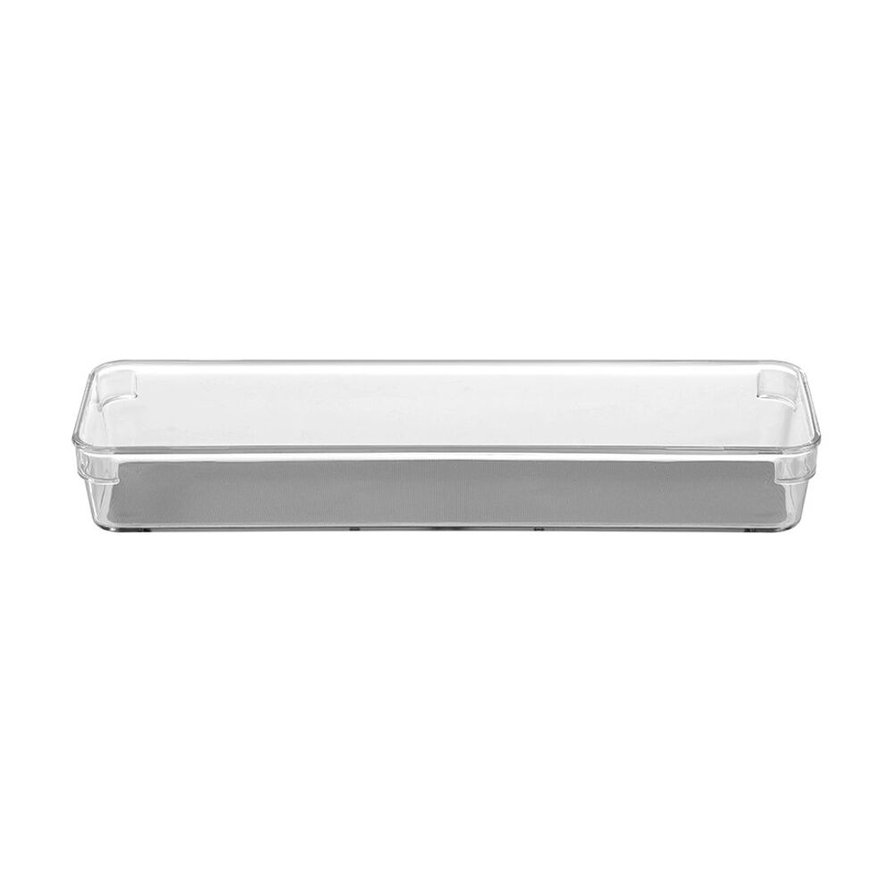 24x Boxsweden Crystal Grip Organiser Tray Modular Stackable Storage 32x9x4.5cm