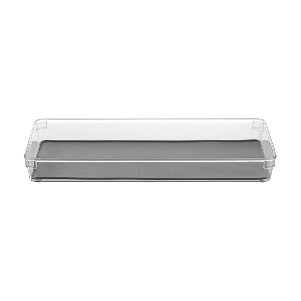 12x Boxsweden Crystal Grip Organiser Tray Modular Stackable Storage 40x16x5cm