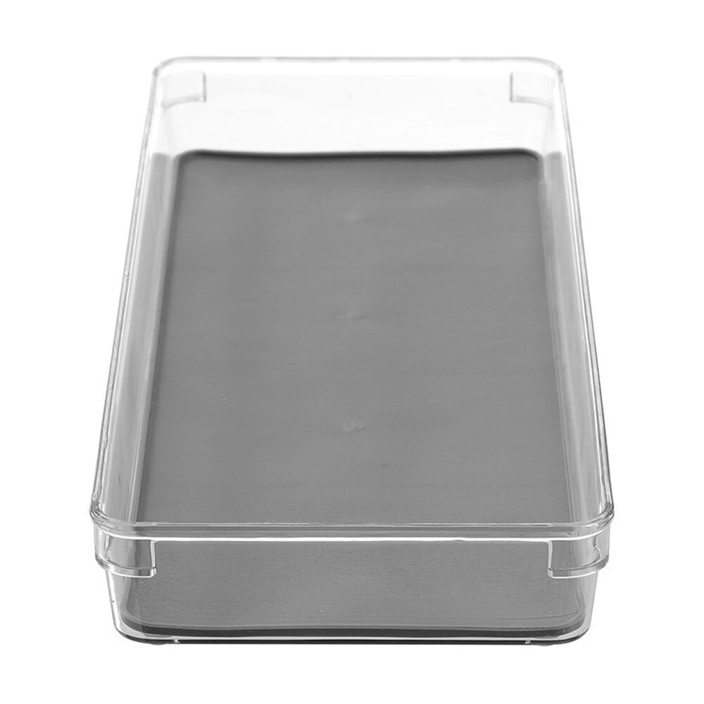 6x Boxsweden Crystal Grip Organiser Tray Modular Stackable Storage 40x16x5cm