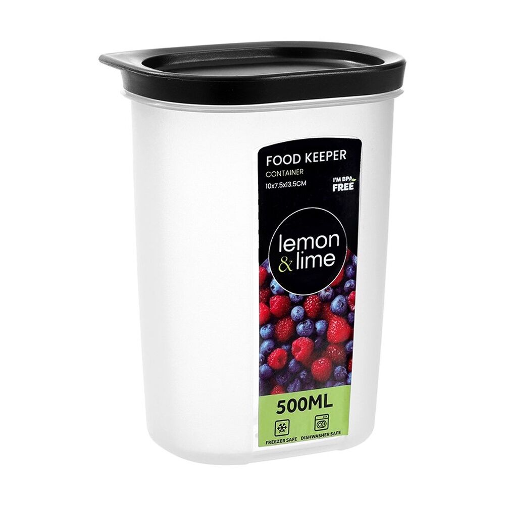 24PK Lemon And Lime Food Keeper Reusable Container Organiser 500ml 10x7.5x13.6cm