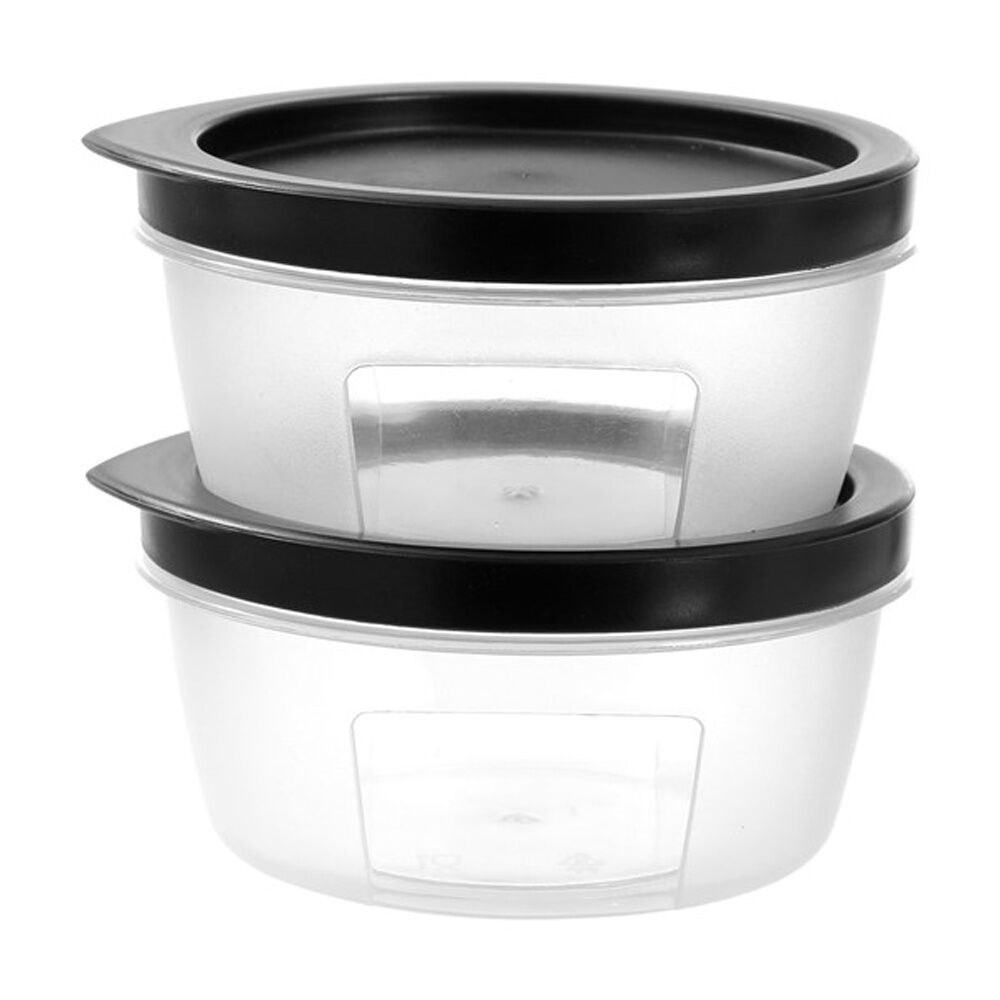 12x 2pc Lemon And Lime Food Keeper Round Reusable Container 250ml 9.9x9.9x5cm