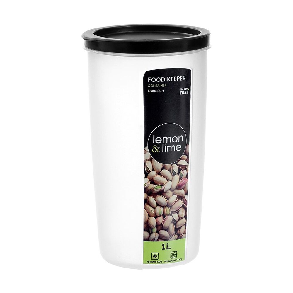 12PK Lemon And Lime Food Keeper Round Reusable Container 1L 9.9x9.9x18.2cm