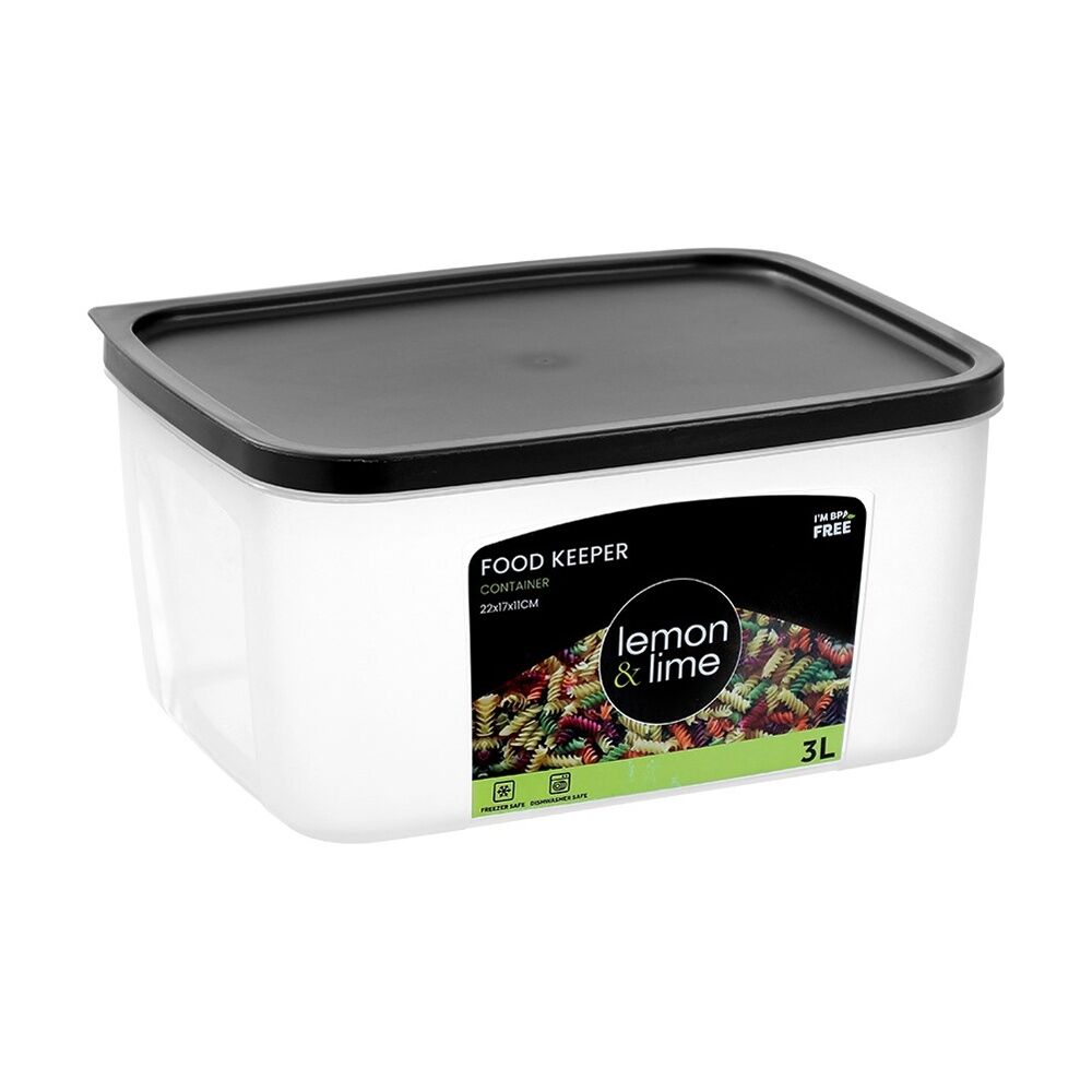6PK Lemon And Lime Food Keeper Rectangle Reusable Container 3L 21.7x16.7x