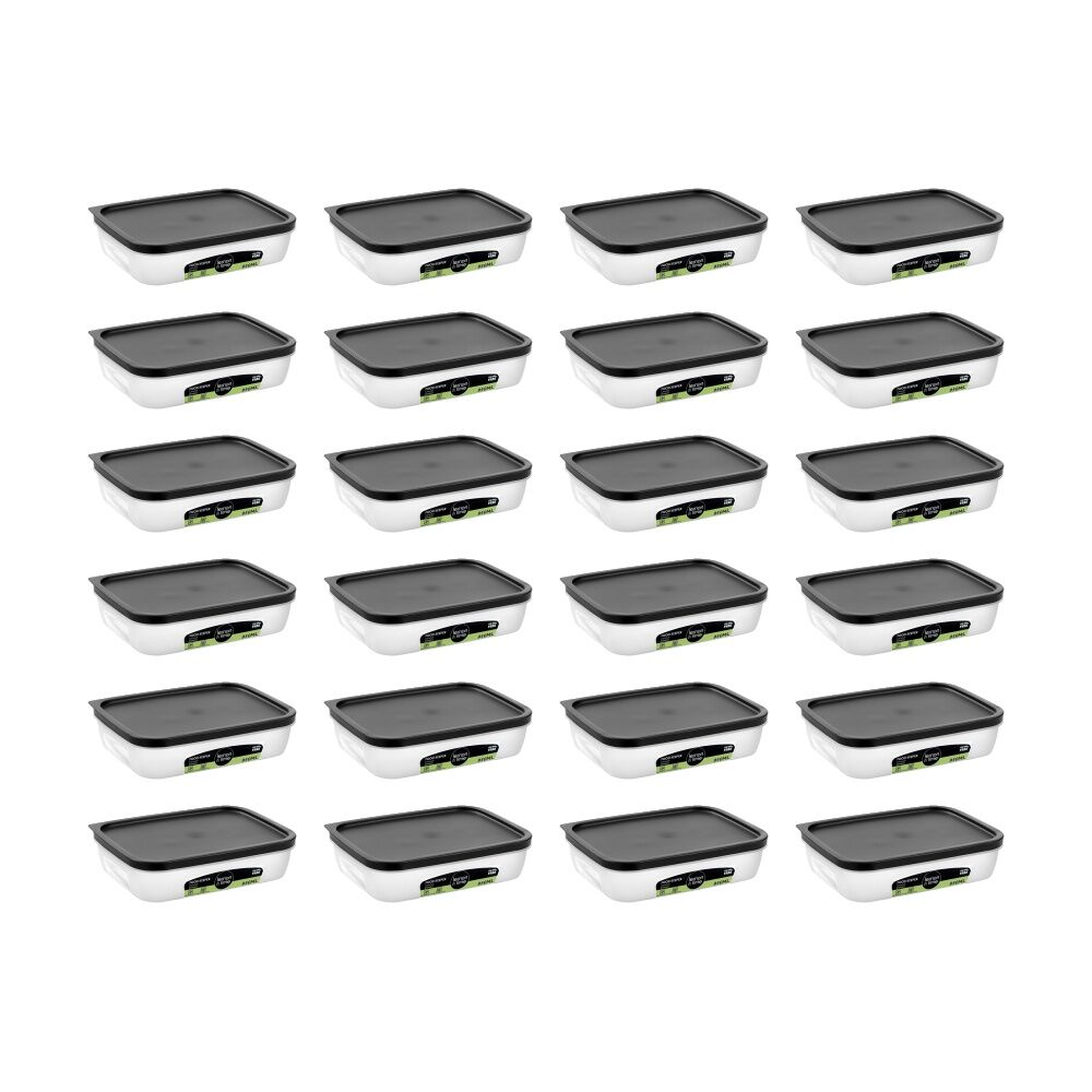 24PK Lemon And Lime Food Keeper Rectangle Reusable Container 950ml 20x15.1x4.9cm