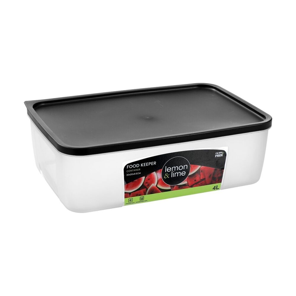 12PK Lemon And Lime Food Keeper Rectangle Reusable Container 4L 29.8x20x9.3