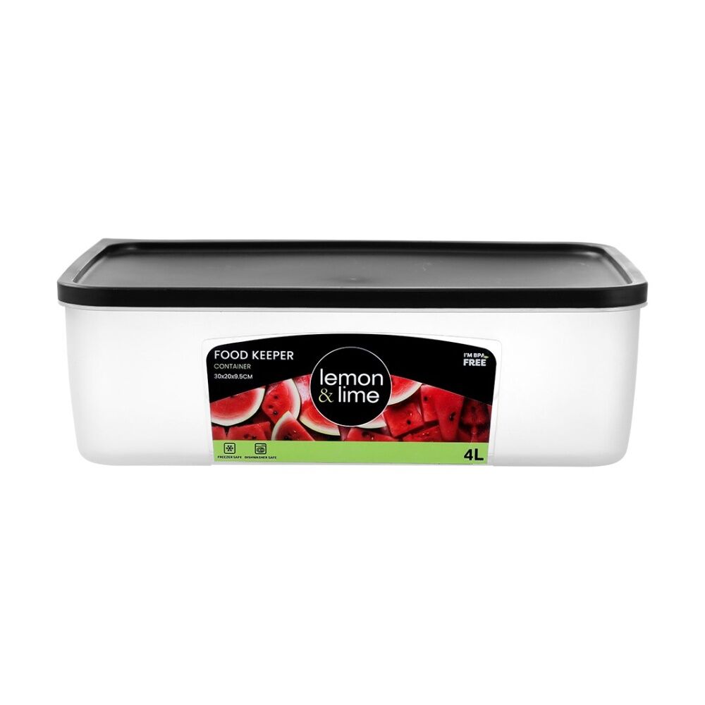 12PK Lemon And Lime Food Keeper Rectangle Reusable Container 4L 29.8x20x9.3