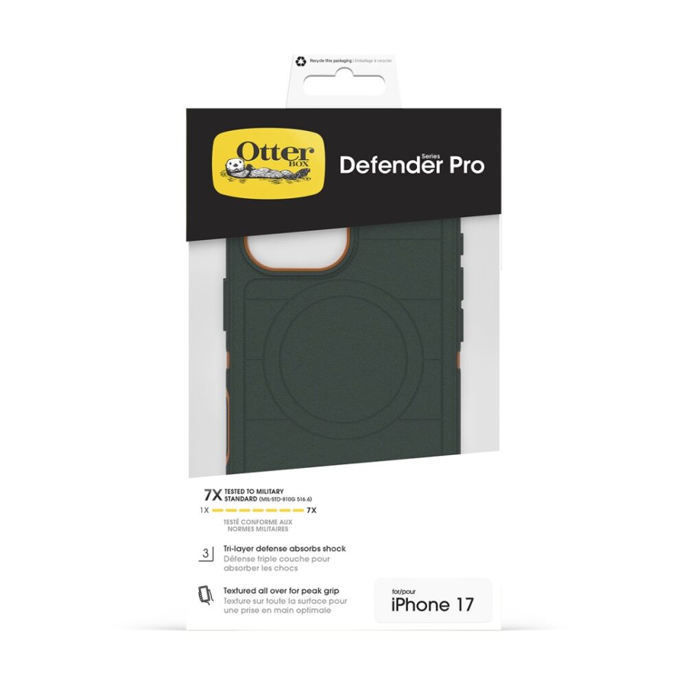 OtterBox Defender Pro Protective Mobile Phone Case for iPhone 17 Cprsmth Green