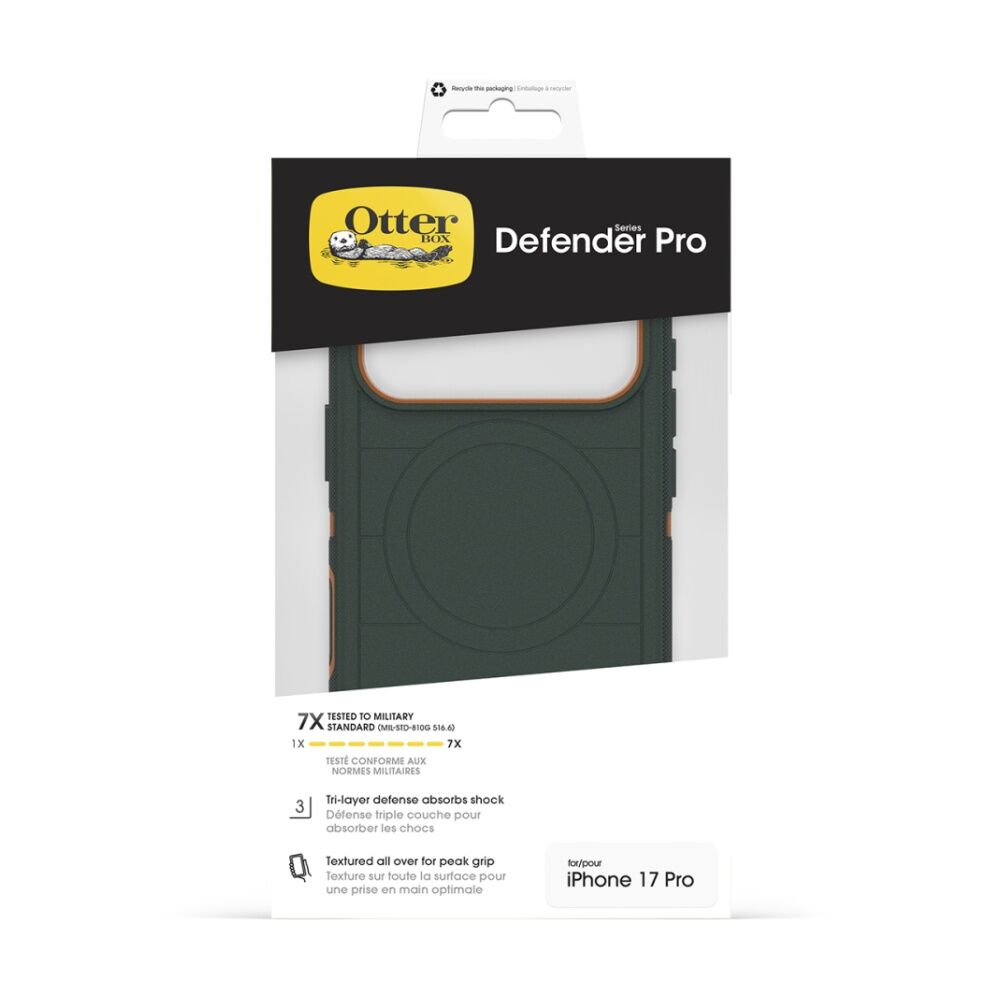 OtterBox Defender Protective Mobile Phone Case for iPhone 17 Pro Cprsmth Green
