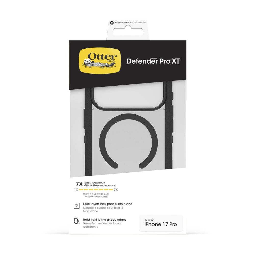 OtterBox Defender XT MagSafe Mobile Phone Case for iPhone 17 Pro Dark Side Black