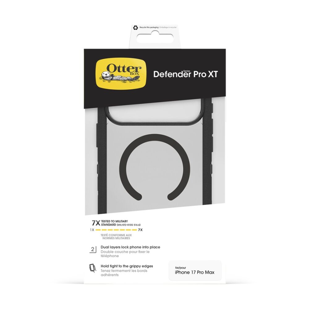 OtterBox Defender XT MagSafe Phone Case for iPhone 17 Pro Max Dark Side Black