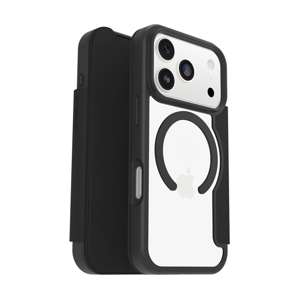 OtterBox React Folio MagSafe Mobile Phone Case for iPhone 17 Pro Black Crystal
