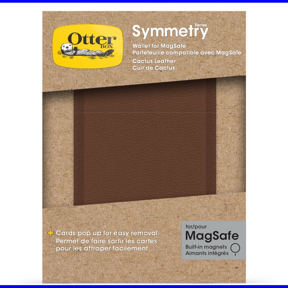 OtterBox Mobile Phone Magnetic Cactus Leather Wallet Attachment Accessory Brown