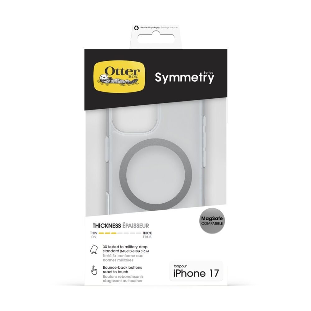 OtterBox Symmetry MagSafe Mobile Phone Case for iPhone 17 Clear
