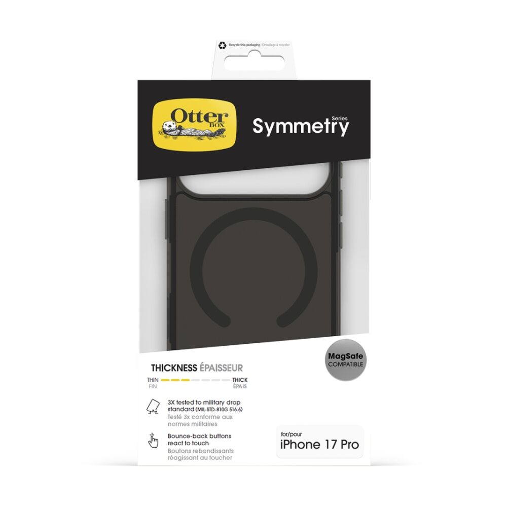 OtterBox Symmetry MagSafe Mobile Phone Case for iPhone 17 Pro Black