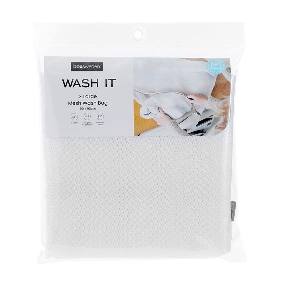 12PK Boxsweden Mesh Wash Clothes Bag Durable Laundry Protection XL 90x90cm
