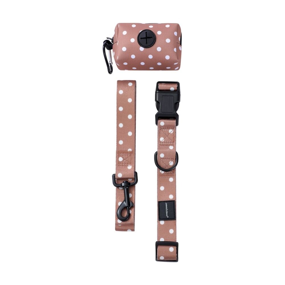3x 3pc Paws And Claws Pet Dog Cat Park Life Lead Collar Waste Bag Holder