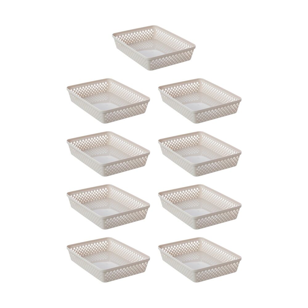 9PK Boxsweden Diamond Tray Home Organiser Storage Container 33x24x6.5cm