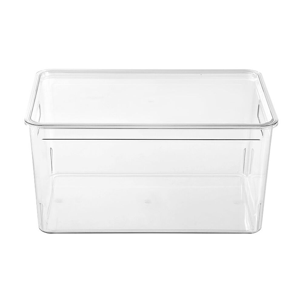 3x Boxsweden Crystal Stackable Lidded Organisation Storage Box/Container Clear 20L