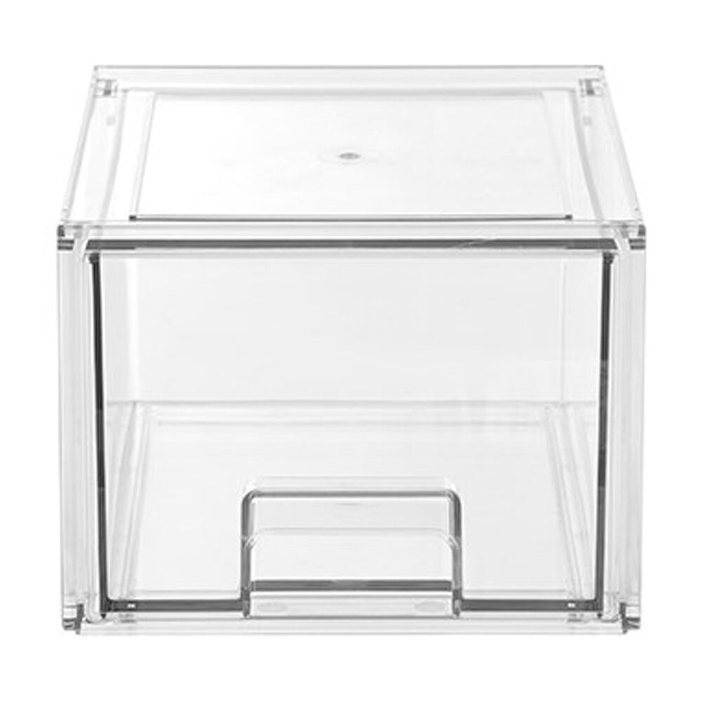 12x Boxsweden Crystal Stackable Drawer Organisation Storage Container Clear 2.5L