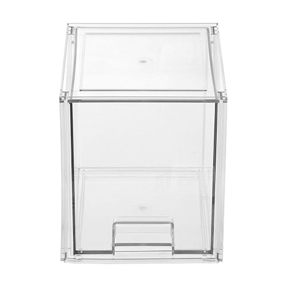 3x Boxsweden Crystal Stackable Drawer Organisation Storage Container Clear 4L