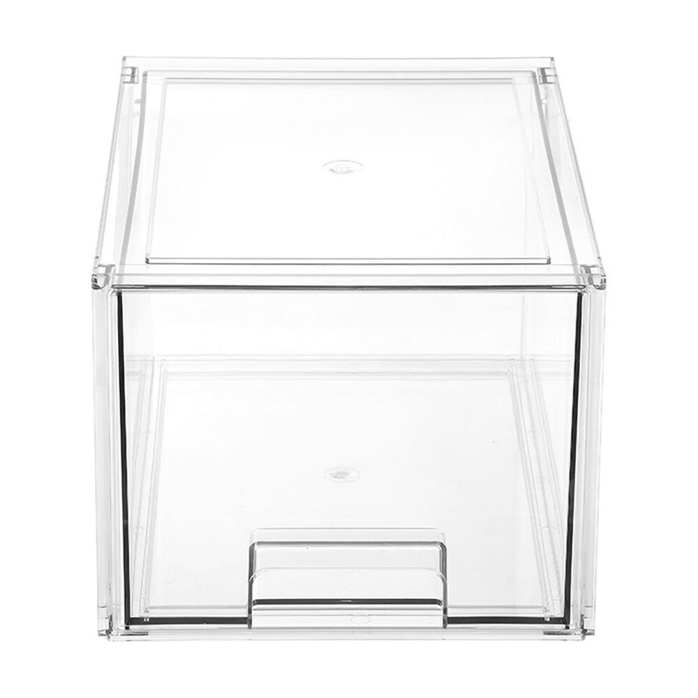 4x Boxsweden Crystal Stackable Drawer Organisation Storage Container Clear 16L