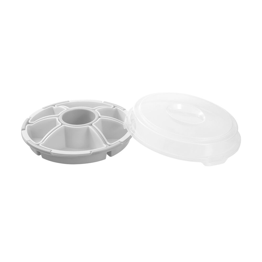 3PK Lemon And Lime Reusable Food Container Serving Set 7 Section Assorted 33cm