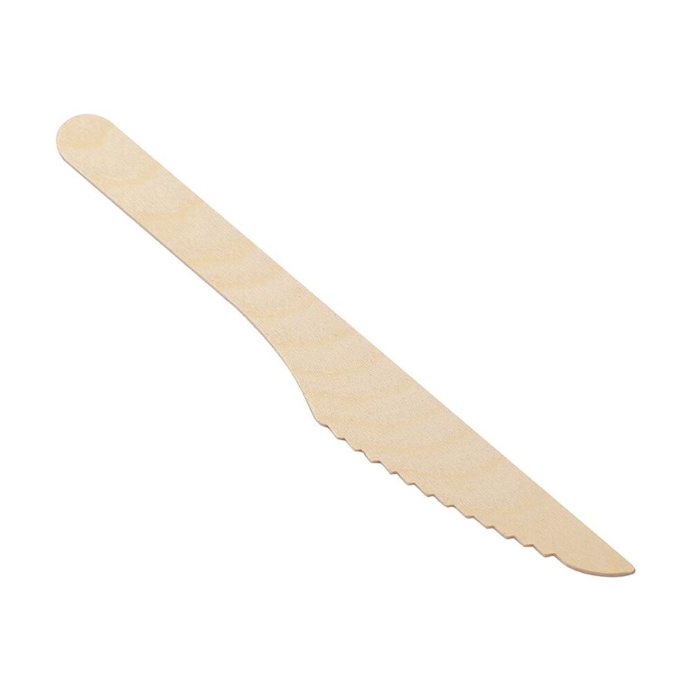 12x 20pc Lemon And Lime Wooden Knives Compostable Biodegradable Cut 16.5cm