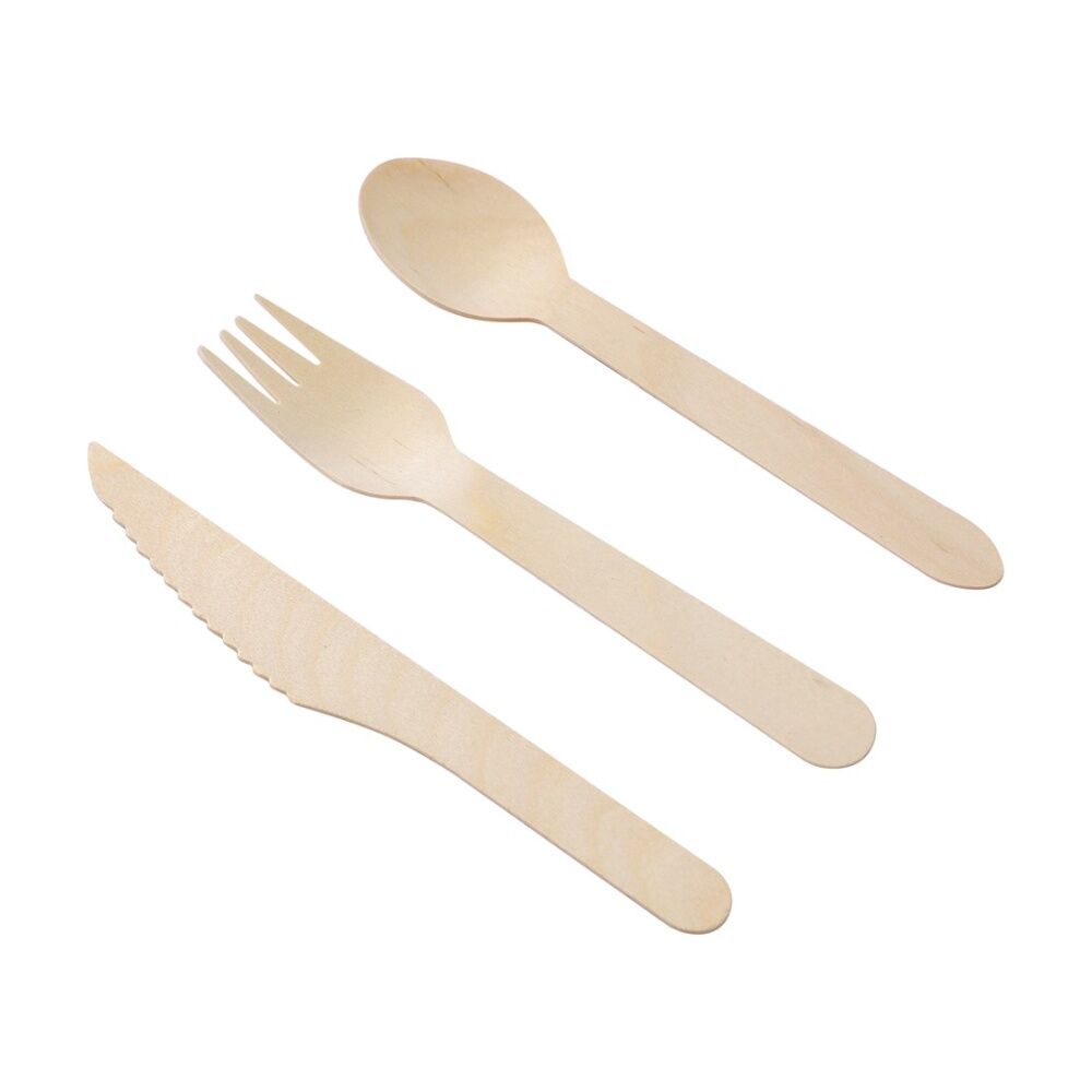 12x 20pc Lemon And Lime Wooden Knives Compostable Biodegradable Cut 16.5cm