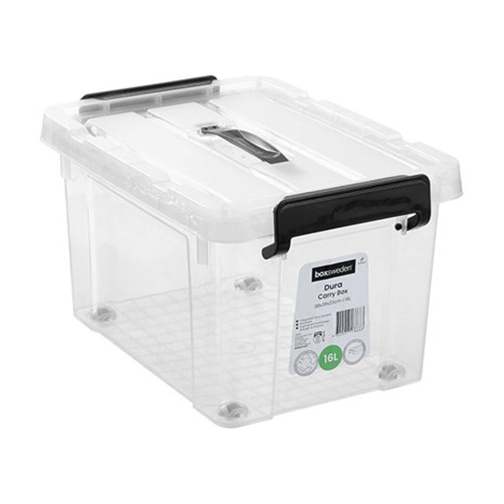 6PK Boxsweden Dura Carry Box Home Organiser Storage Container 16L 38x28x23cm