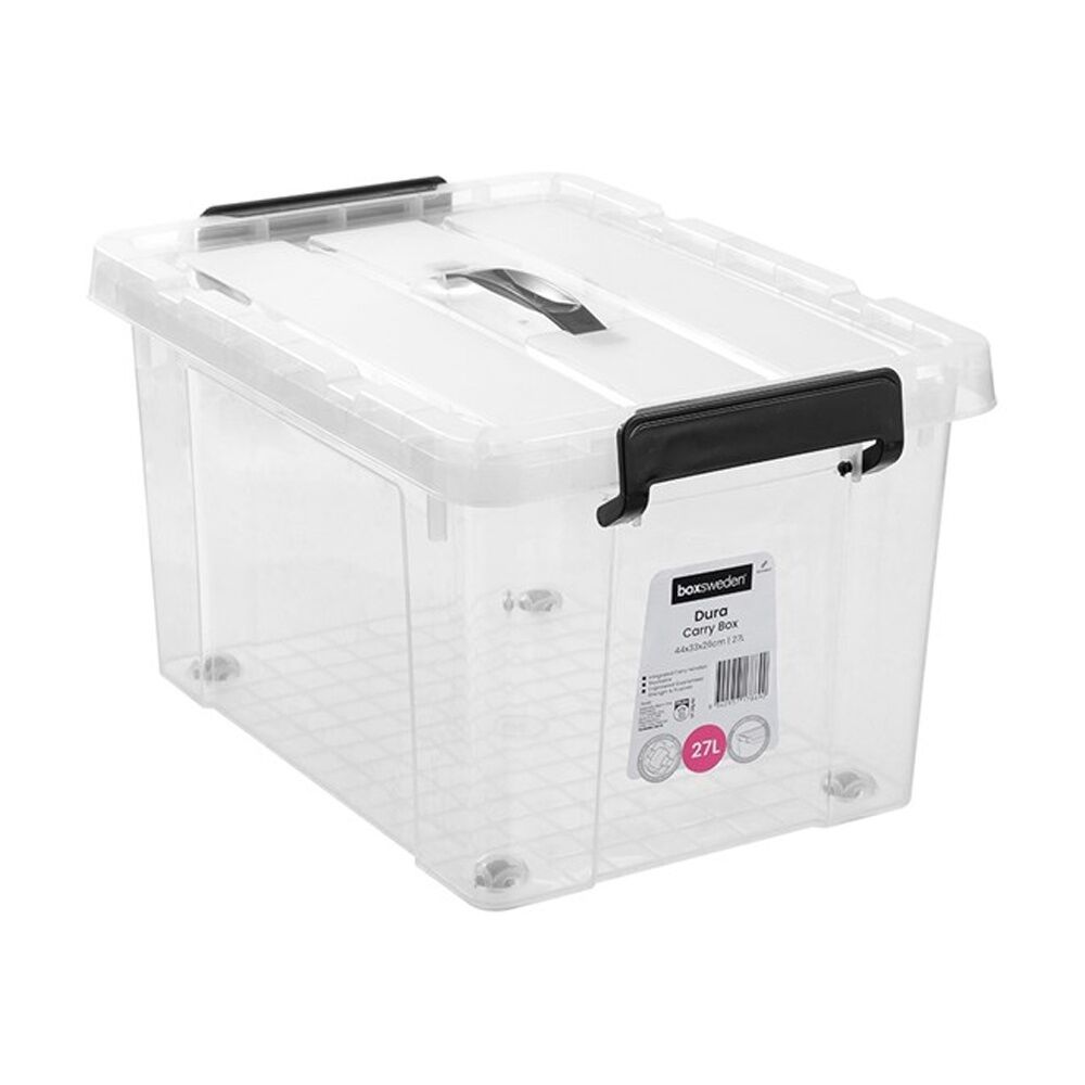 6PK Boxsweden Dura Carry Box Home Organiser Storage Container 27L 44x33x26cm