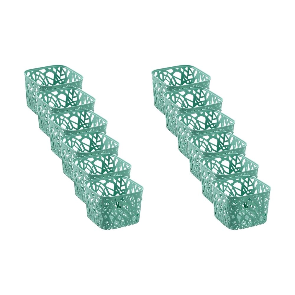 12PK Boxsweden Vine Storage Basket Organisation Container Assorted 19x19x14cm