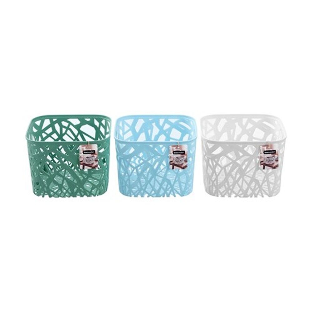 12PK Boxsweden Vine Storage Basket Organisation Container Assorted 19x19x14cm