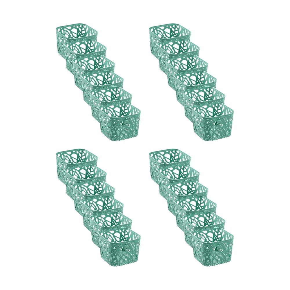 24PK Boxsweden Vine Storage Basket Organisation Container Assorted 19x19x14cm